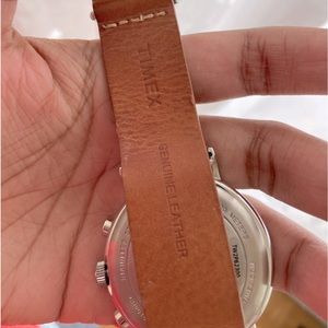 Timex unisex leather chronograph watch for men and women